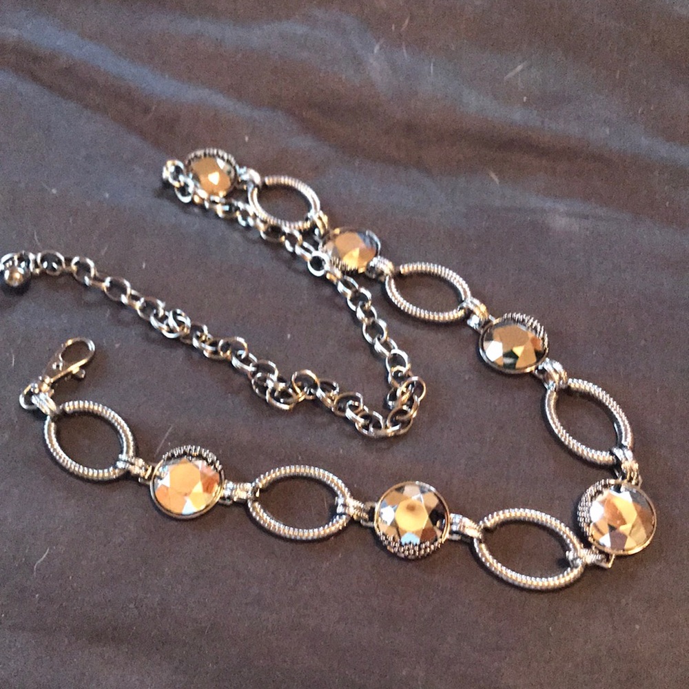 Blackish with silver undertones jewels belt